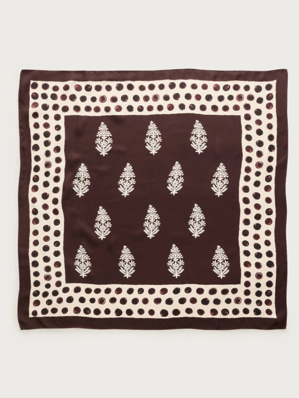 J crew smoked walnut Printed silk scarf - Picture 3 of 4
